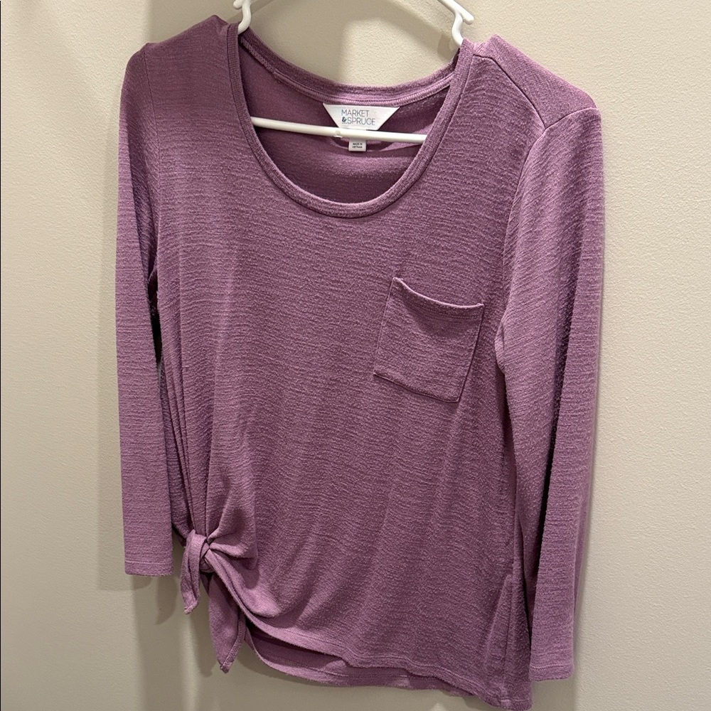 Market & Spruce Purple Crew Neck Sweater